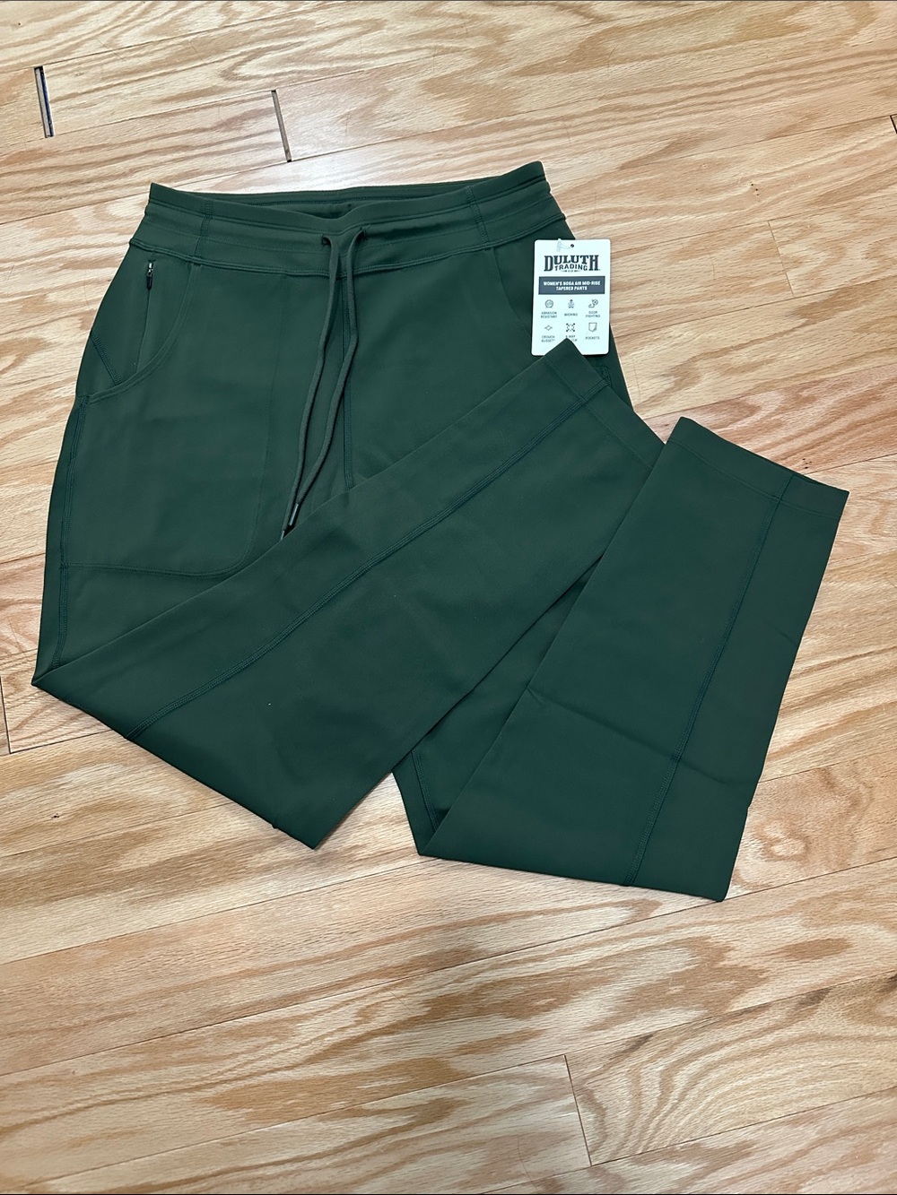 Duluth Trading Co Forest Green Stretch Jogger Pants